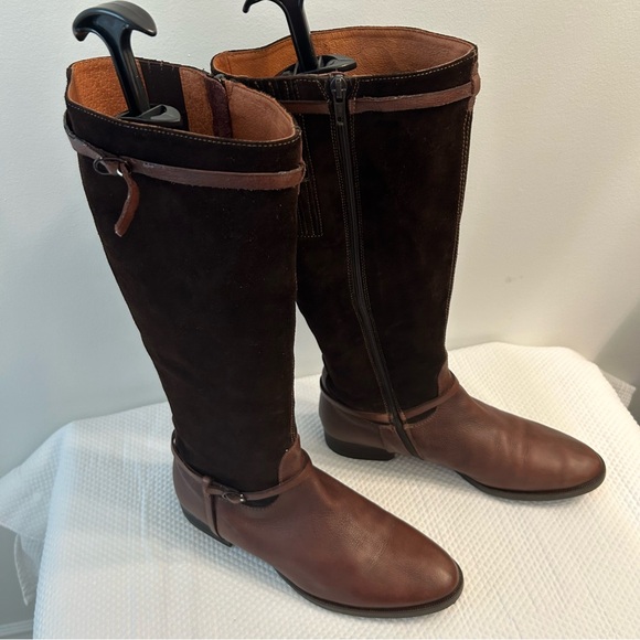 Beautiful brown, leather and suede j crew riding boots size 8.5 - Picture 6 of 7